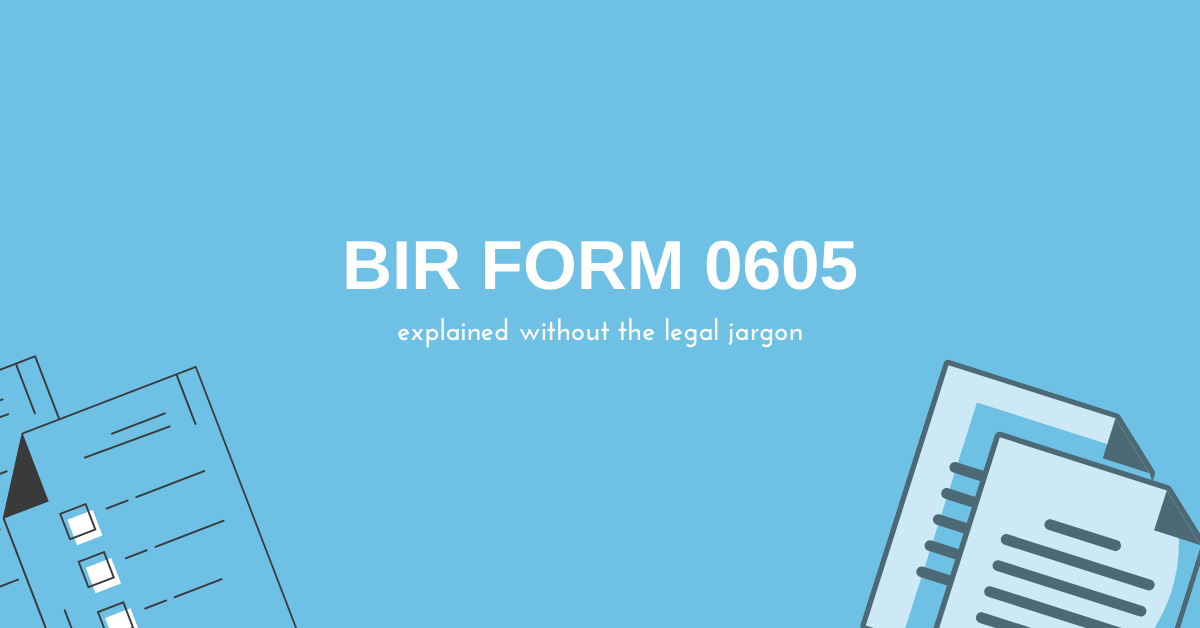 BIR Form 0605: Payment Form Explained in Plain English